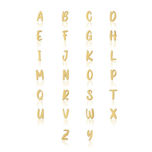 Fixed Charm - Handwritten Initial Charm (Gold)