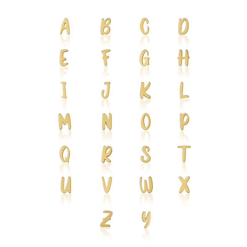 Fixed Charm - Handwritten Initial Charm (Gold)