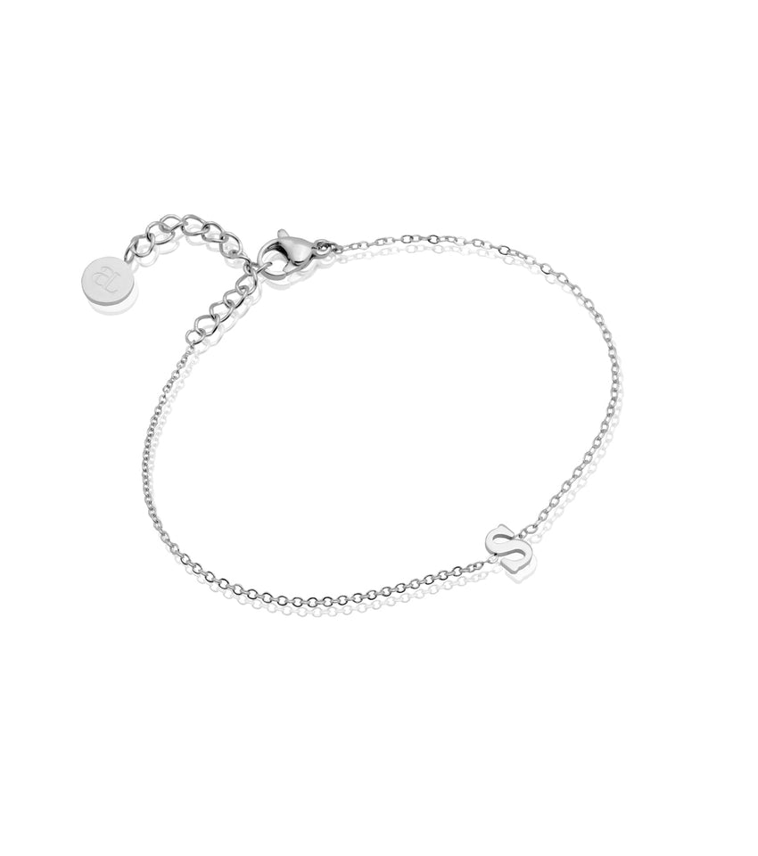 Mini Initial Bracelet (Silver)