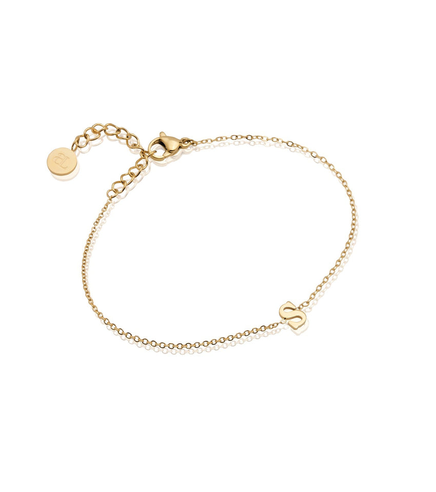 Mini Initial Bracelet (Gold)