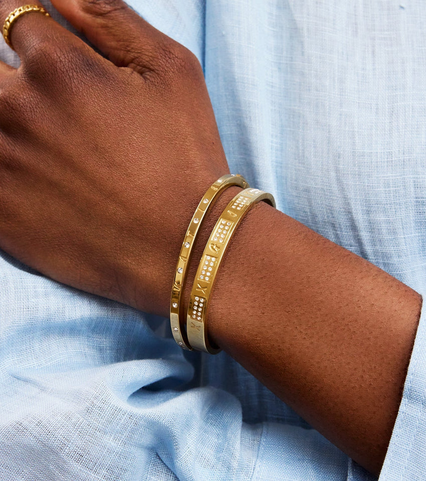 Gemma Owen GXO Crystal Cuff Bangle (Gold)