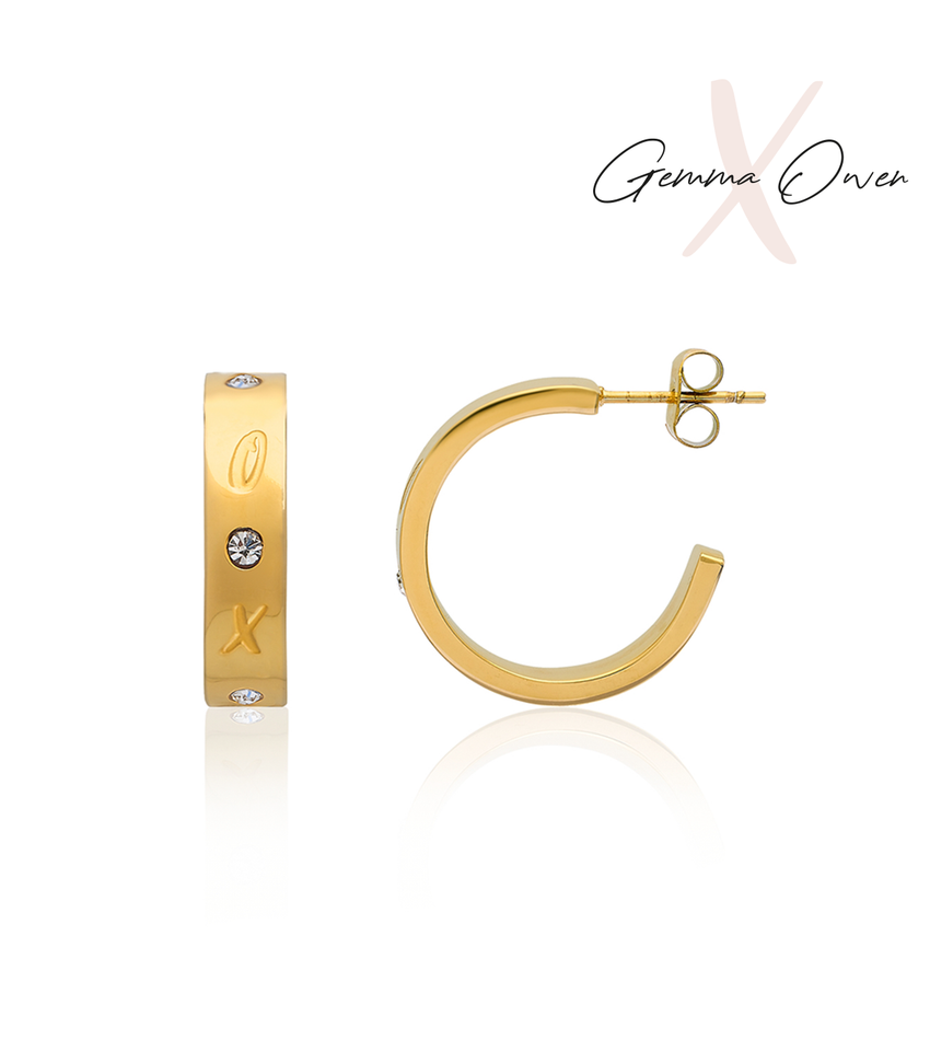 Gemma Owen GXO Custom Hoop Earrings (Gold)