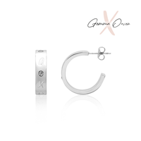 Gemma Owen GXO Custom Hoop Earrings (Silver)