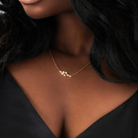 Sterling Silver Crystal Zodiac Necklace (Gold)