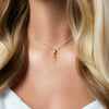 Sterling Silver Mini Number Pendant (Gold)