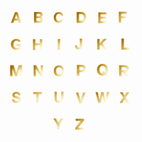 Mini Letter Set (Gold)