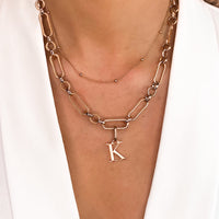 Figaro Chain Necklace (Rose Gold)