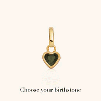 Stories Mini Heart Birthstone Pendant (Gold)
