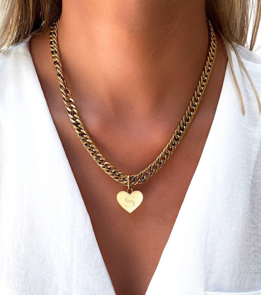 Abbott Lyon Heart Curb Chain Necklace
