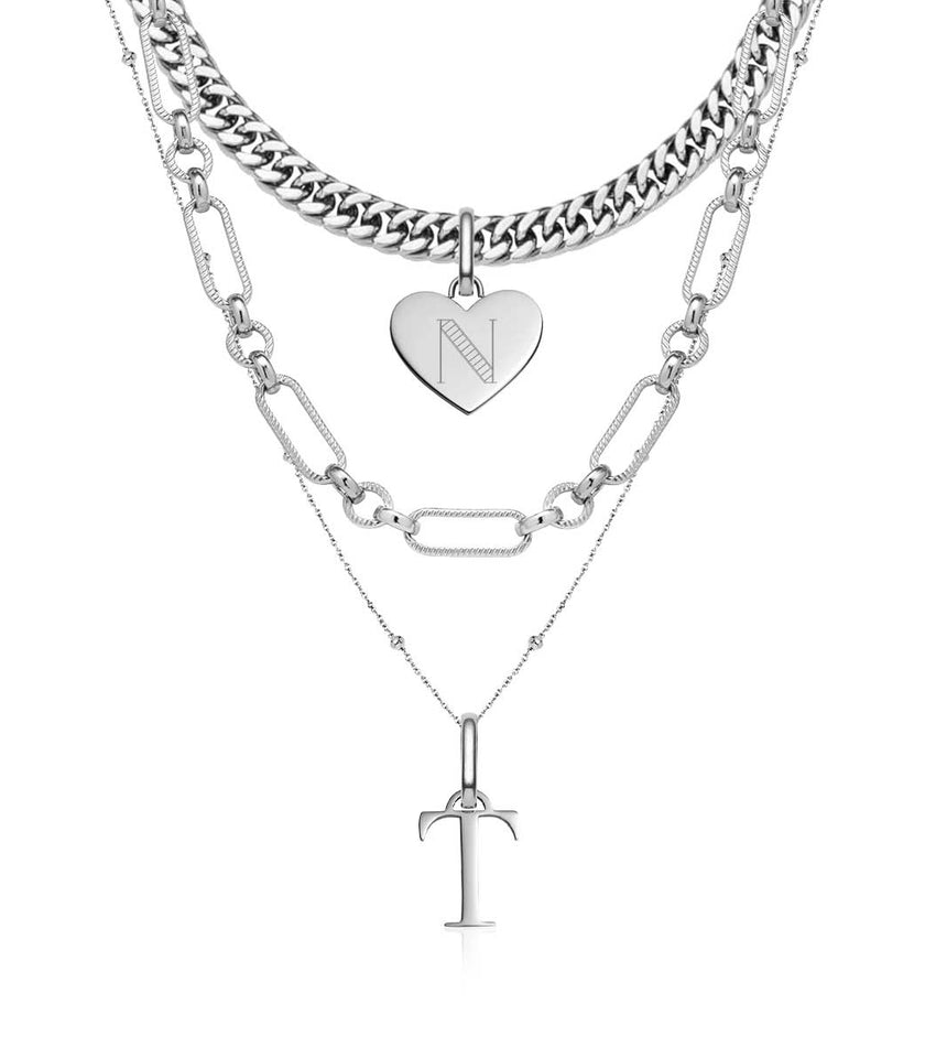 Triple Silver Necklace Chain Set - Waterproof Chains