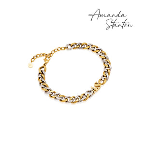 Initial Curb Bracelet (Gold/Silver)