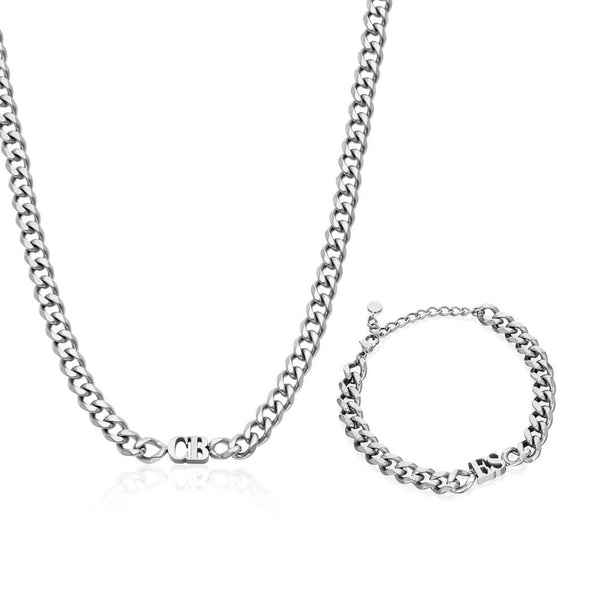 Initial Curb Set (Silver)