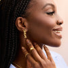 Initial Curb Earrings (Gold)