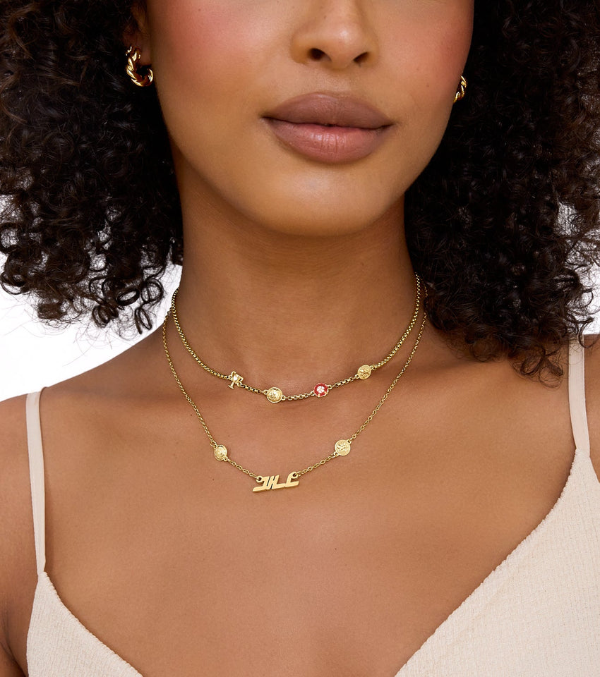 Italic Name Necklace (Gold)