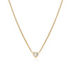 Mini Heart Birthstone Necklace (Gold)