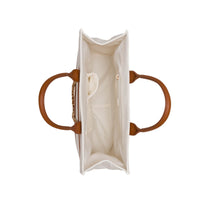 Ivory/Tan Canvas Resort Bag