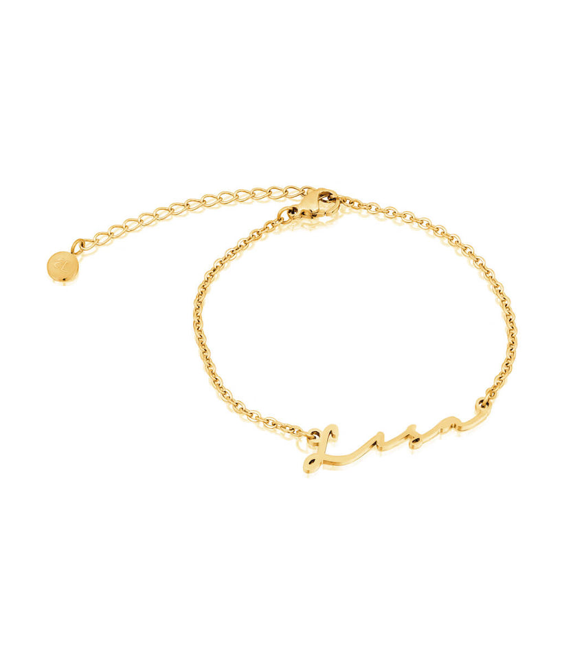 Signature Name Bracelet (Gold) – Abbott Lyon US