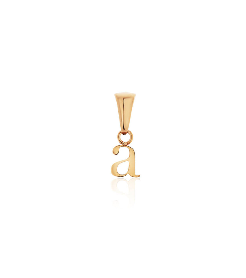 Gothic Letter Necklace Lower-Case Yellow Gold | Scarlett Jewellery Label