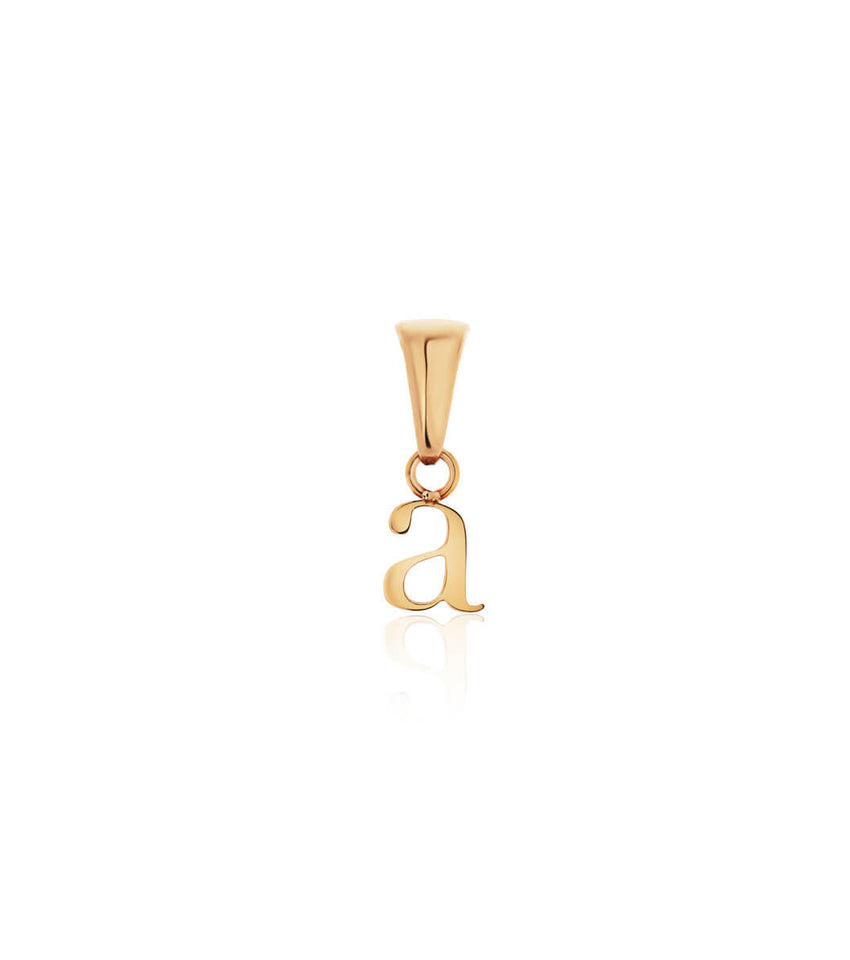 Lowercase Initial Pendant (Gold)