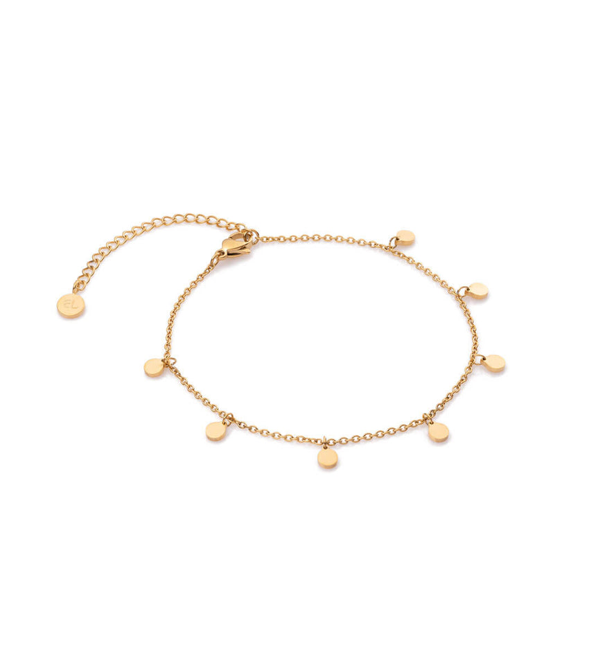 Petit CD Double Bracelet Gold-Finish Metal and White Crystals | DIOR