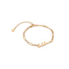 Crystal Paperclip Chain Name Bracelet (Gold)
