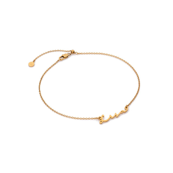 Gold Name Ankle Bracelet For Women Gold Name Ankle Bracelet Gold