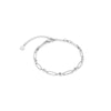 Crystal Paperclip Chain Bracelet (Silver)