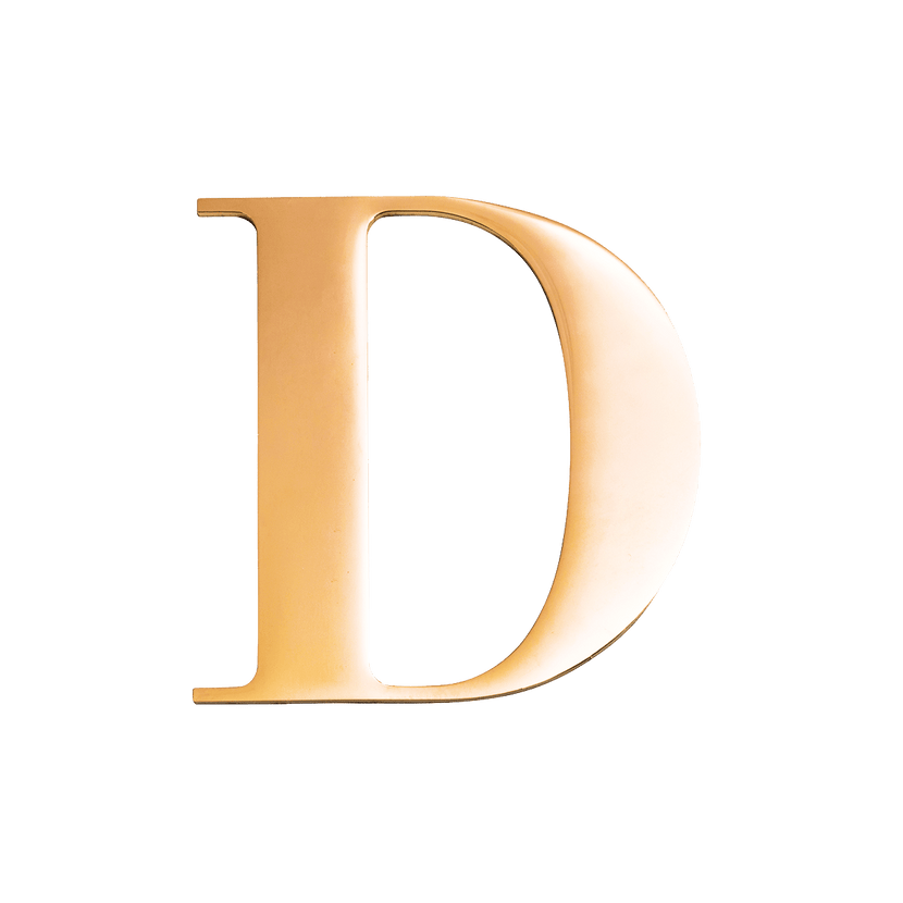 Jewelry Box Gold Small Metal Letter