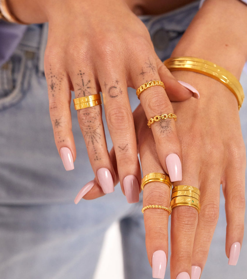 Custom Stamped Ring (Gold)