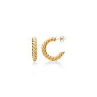 Large Twisted Hoops (Gold)