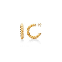 Large Twisted Hoops (Gold)