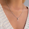 Lowercase Initial Fine Chain Necklace (Silver)