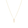 Lowercase Initial Fine Chain Necklace (Gold)