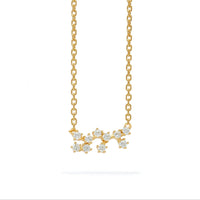 Sterling Silver Crystal Zodiac Necklace (Gold)