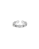 Sterling Silver Link Chain Ring (Silver)