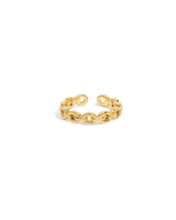Sterling Silver Link Chain Ring (Gold)