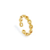 Sterling Silver Link Chain Ring (Gold)