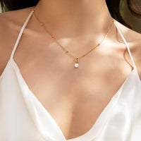 Mini Pearl Necklace (Gold)