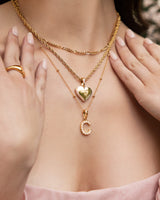 Pearl Initial Sphere Necklace (Gold)