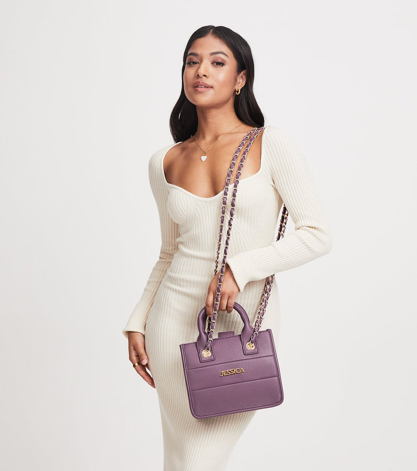 Midnight Plum Mini Tote Bag