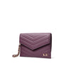 Midnight Plum Quilted Envelope Clutch