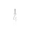 Sterling Silver Mini Number Pendant (Silver)