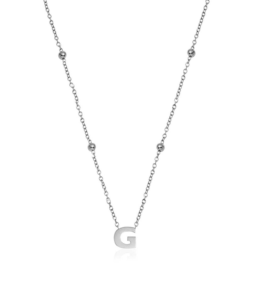 Gemschest Sterling Silver Initial Necklace for Women Girls Letter G -  Walmart.com