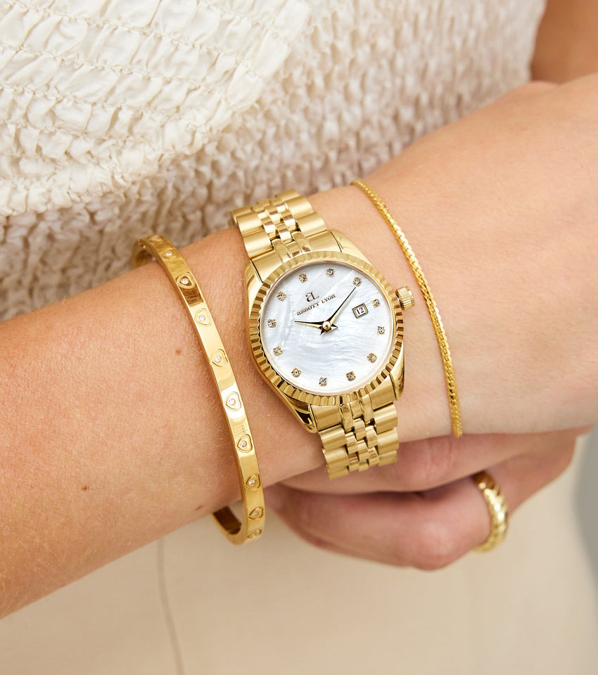 Mini Gold Pearl Link Belgravia 30 Watch