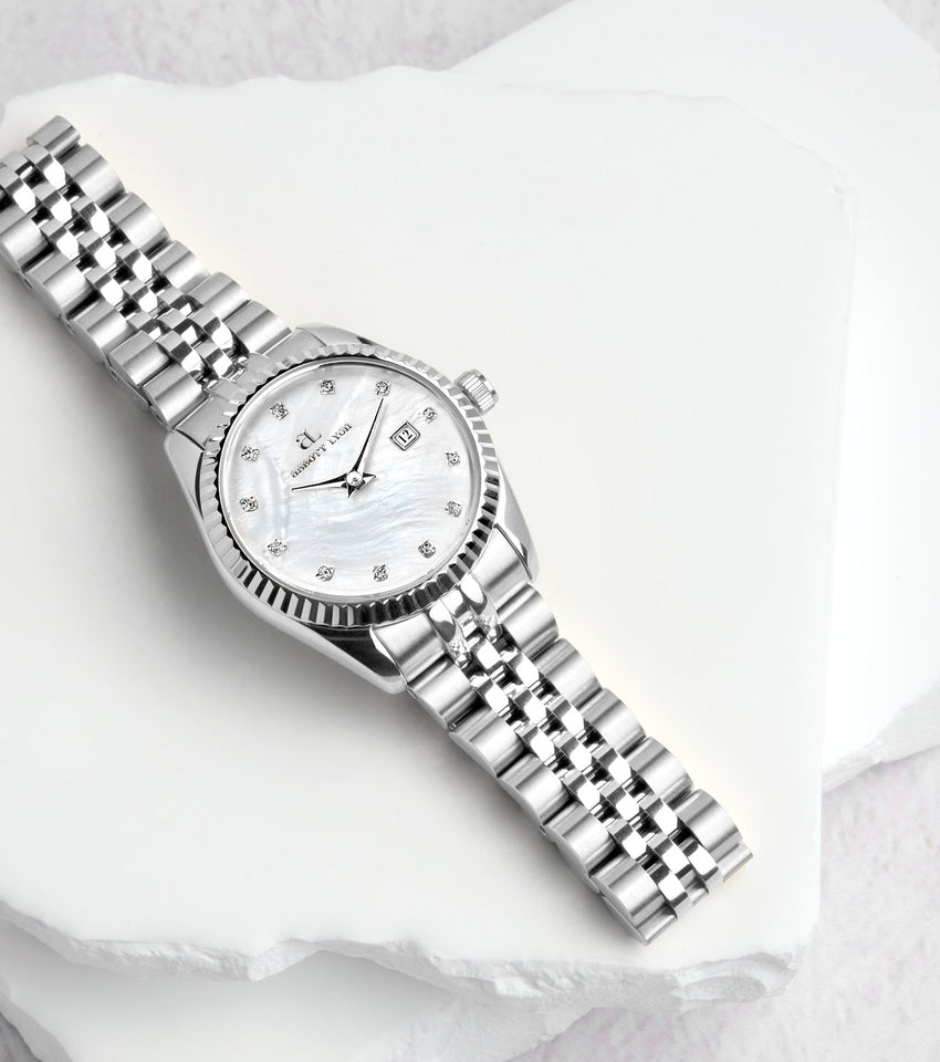 Mini Silver Pearl Link Belgravia 30 Watch