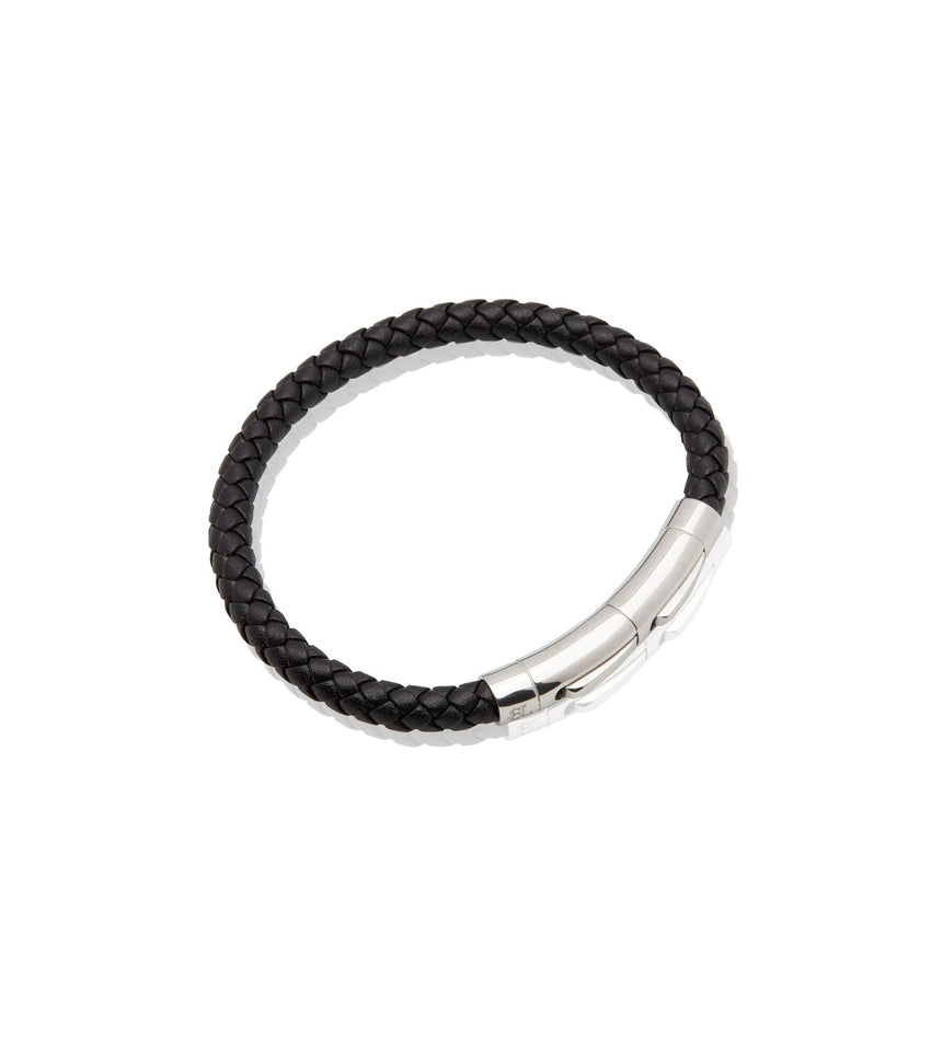Macy's Men's Black Diamond Bracelet in Nylon and Stainless Steel (1/10 ct.  t.w.) - Macy's