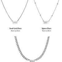 Editorial Date Necklace (Silver)