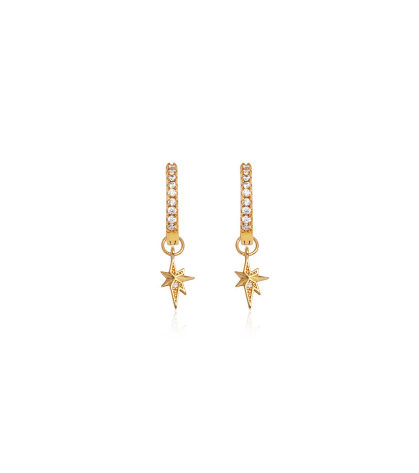 Sterling Silver Mini Starburst Crystal Earrings (Gold) – Abbott Lyon US