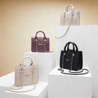 Black/Silver Mini Tote Bag