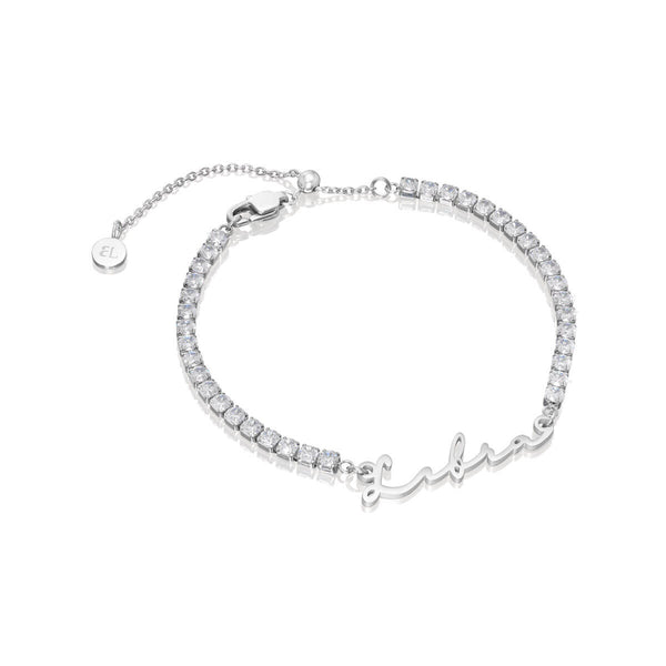 Abbott Lyon Custom Enamel Name Silver Tone Bracelet - Isabella | eBay